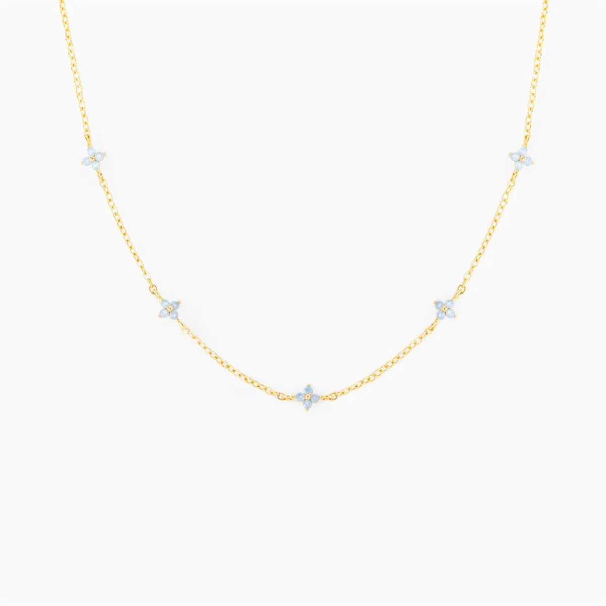 Gold Blue Stone (Necklace)