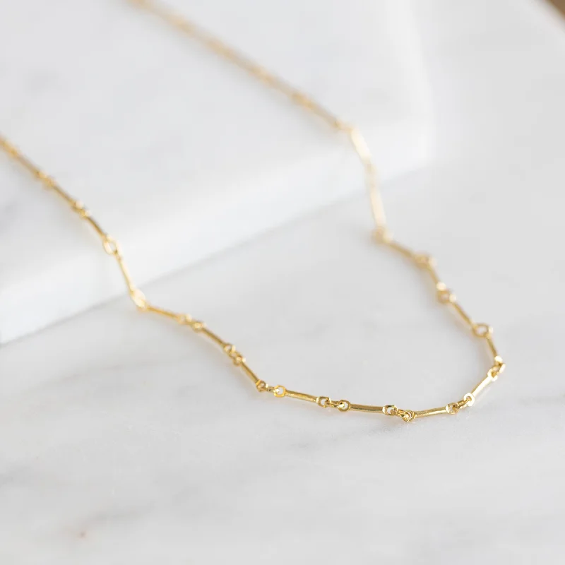 handmade bracelet for women-The Bar Chain Anklet | Gold Filled