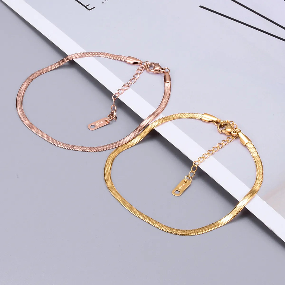 bridal anklet for women-Heart 304 Stainless Steel Titanium Steel 18K Gold Plated Rose Gold Plated No Inlaid Anklet In Bulk