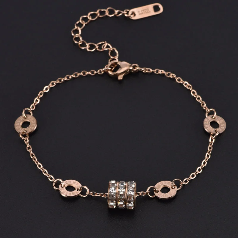 8117 Three-Row Drill Four Roman Bracelet