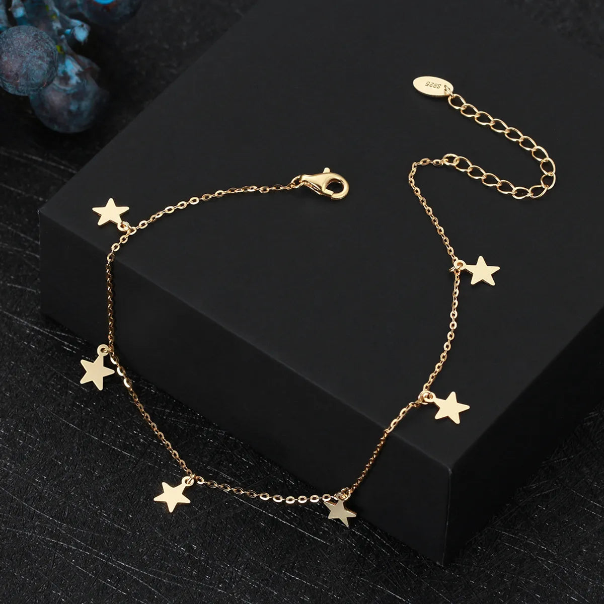 luxury bracelet for women-Elegant Beach Star Sterling Silver Plating Chain 14k Gold Plated White Gold Plated Silver Plated Women's Anklet