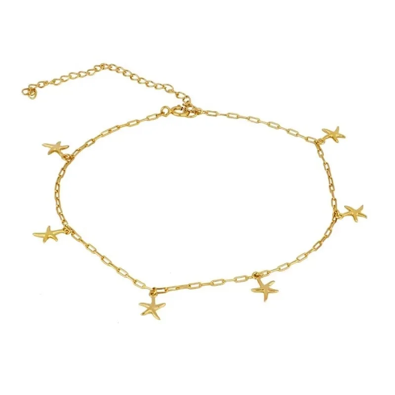 adjustable anklet for women-Bliss Stars Anklet