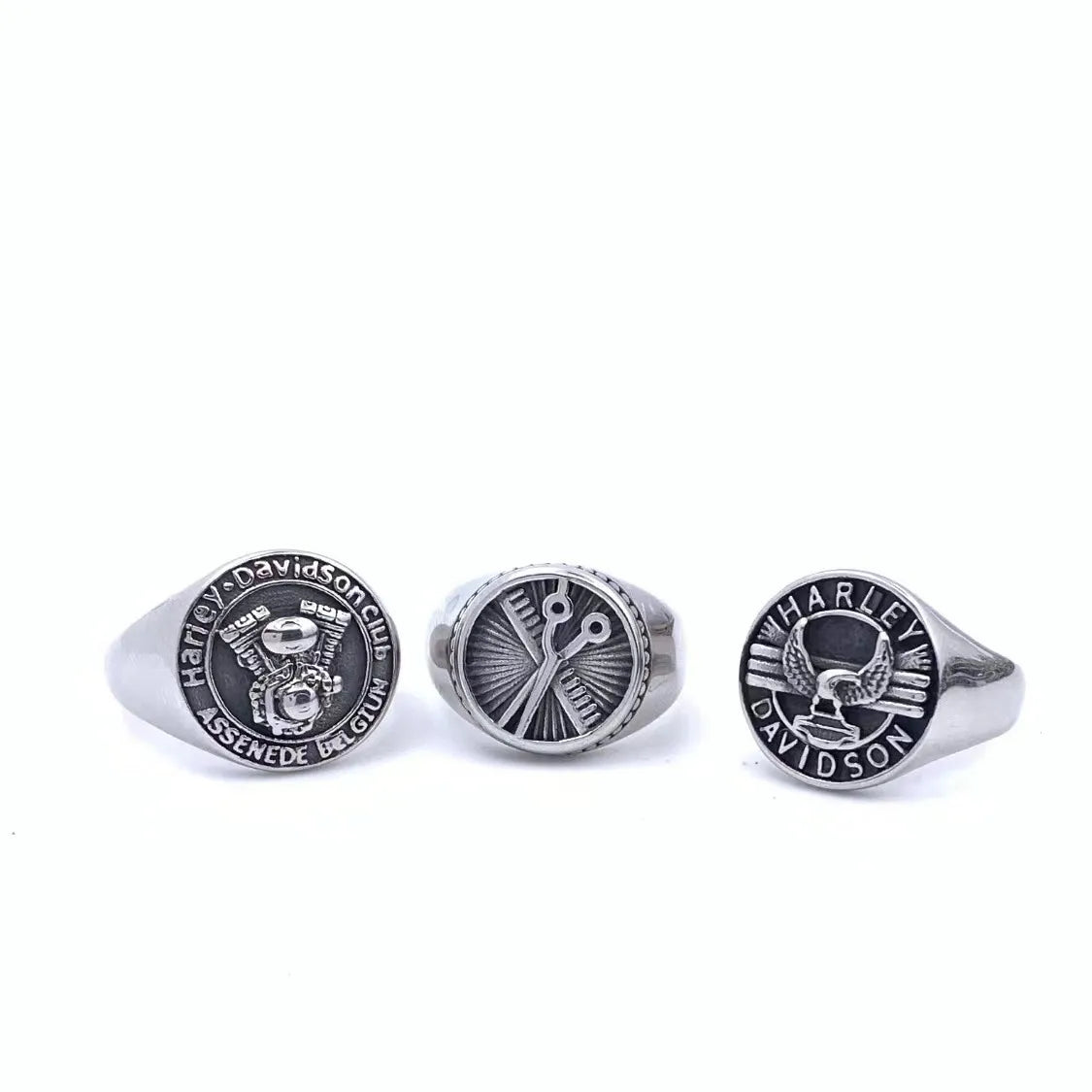 elegant rings for women-Hip-Hop Geometric Letter Eagle 304 Stainless Steel Polishing Men'S Rings