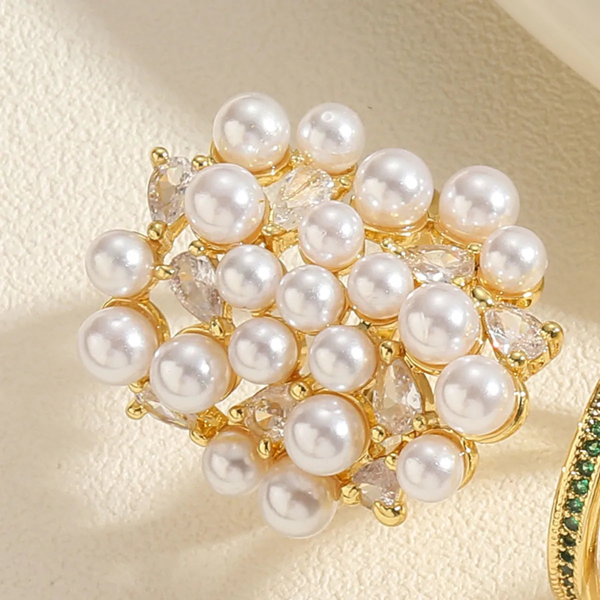 Pearl Zircon Ring