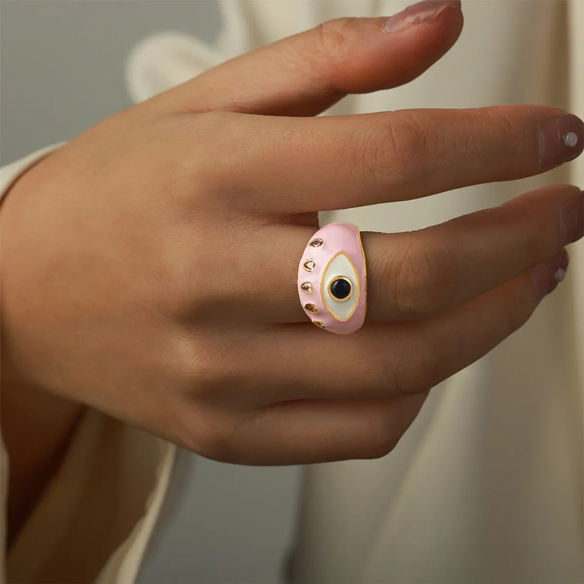 A731-Pink Glaze Ring