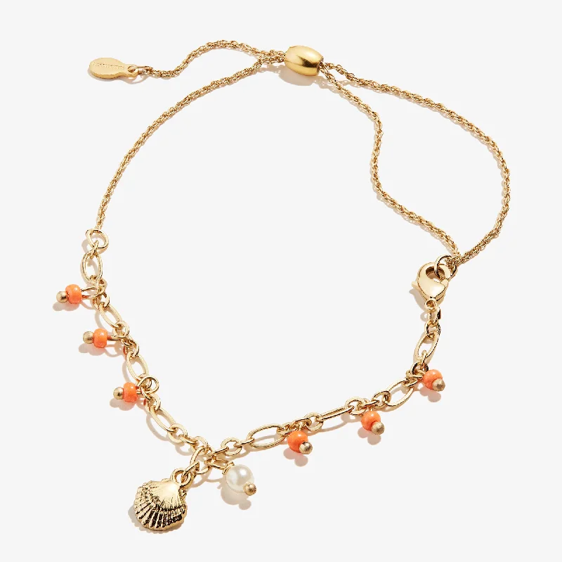 crystal anklet for women-Seashell Anklet