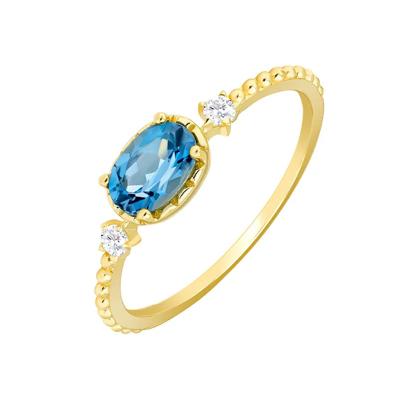 London Blue Topaz Ring, 5.1mm