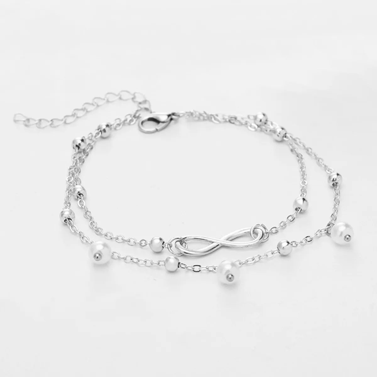 pearl anklet with charms for women-Vacation Infinity Alloy Copper Women'S Anklet