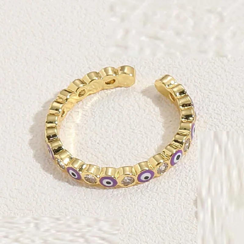 14K Real Gold-Purple Jz0051