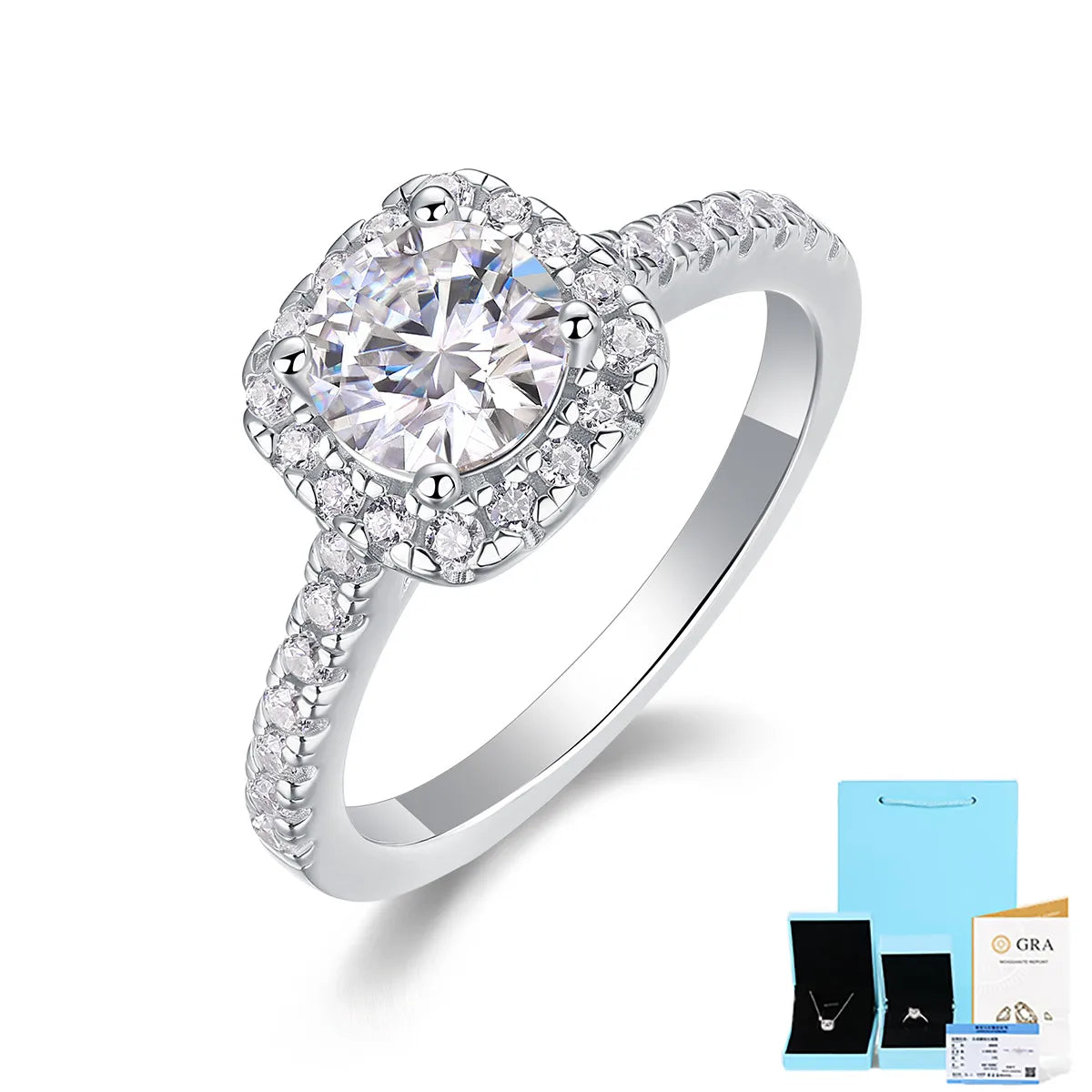 Moissanite 1 Karat (Including Gift Box Certificate)