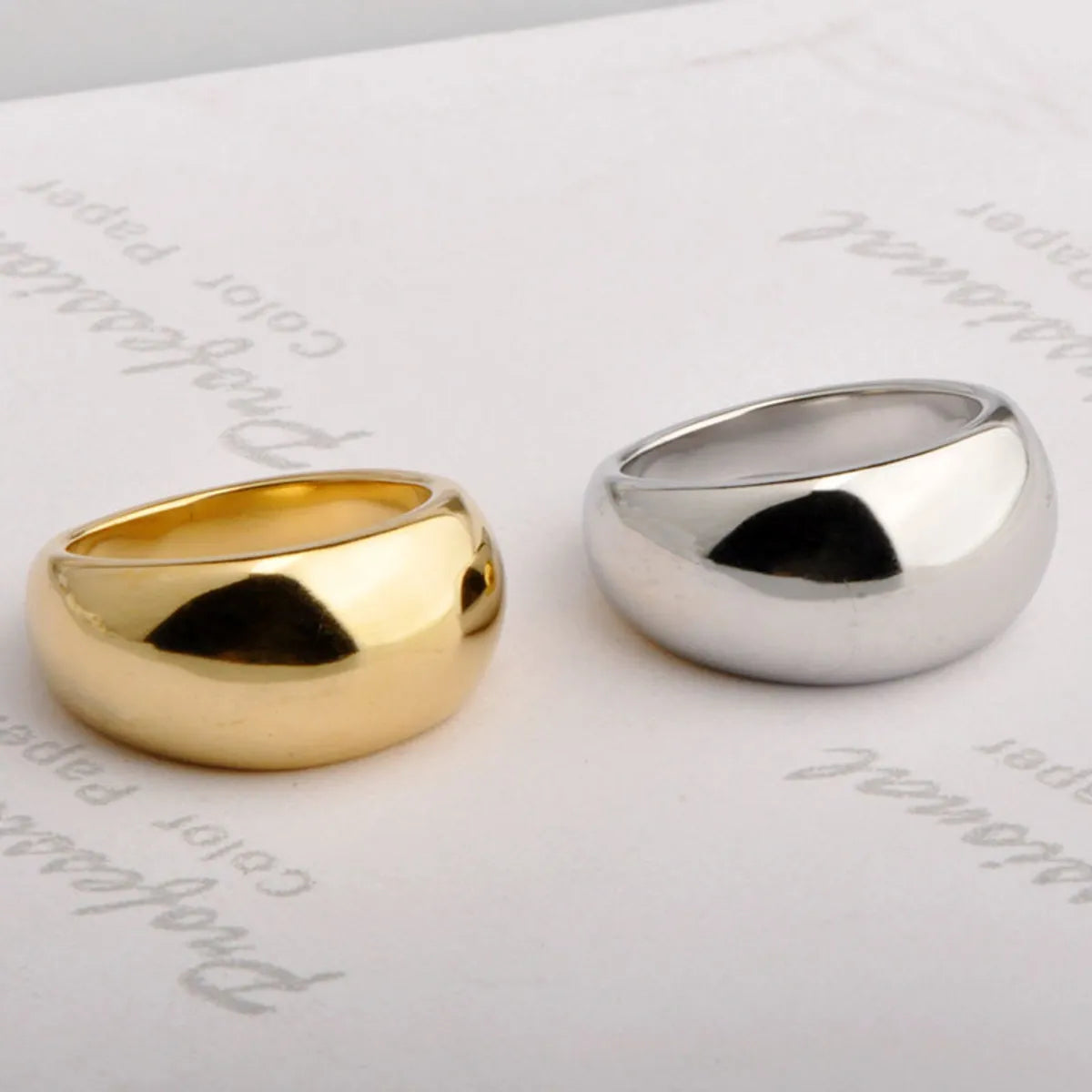 titanium wedding rings for women-Wholesale Exaggerated Solid Color Titanium Steel Rings