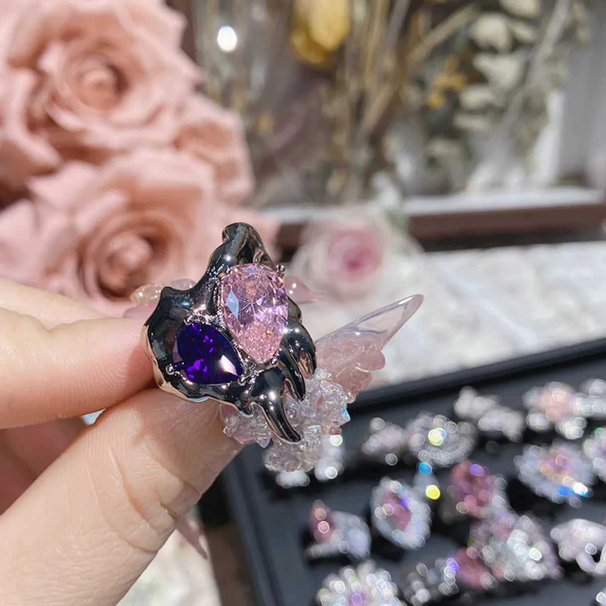 Ring 0152♥Pink diamond