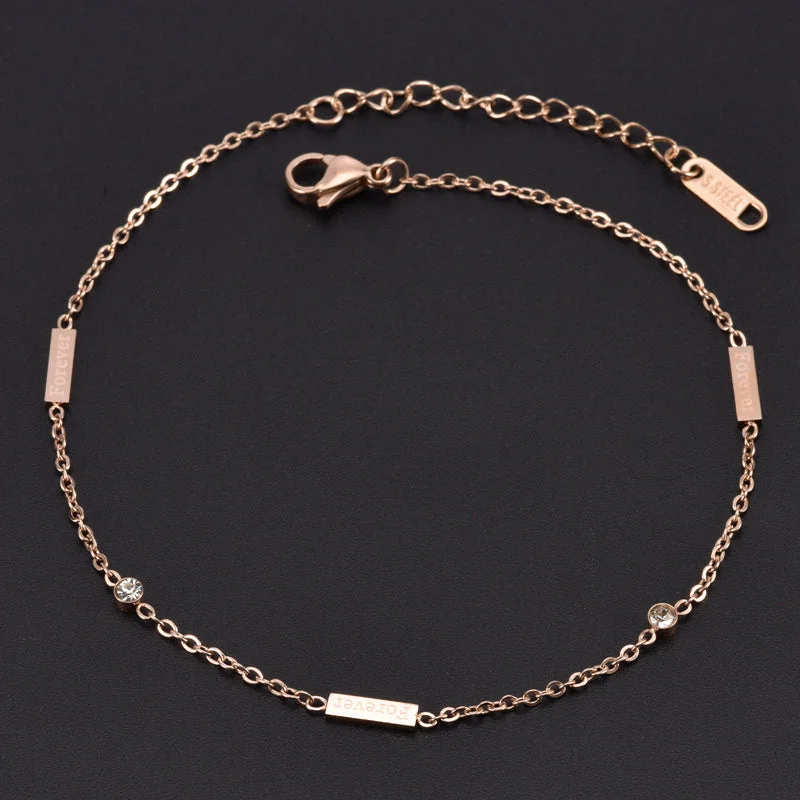 8103 Small Square Diamond Anklet