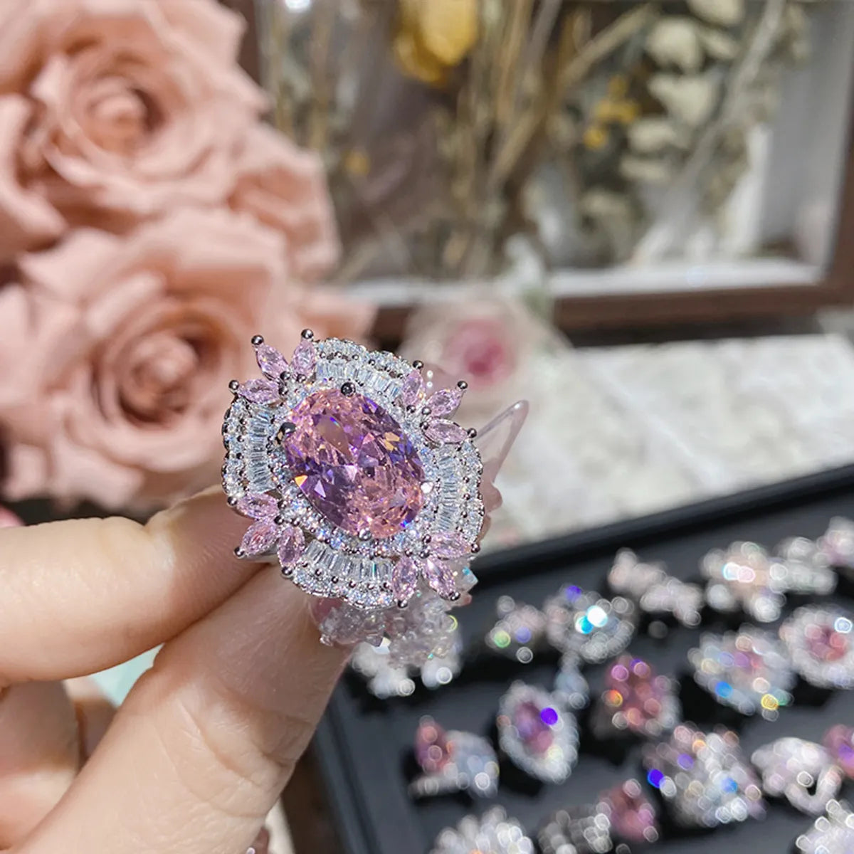 Ring 0546♥Pink diamond