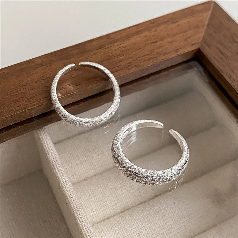 stackable gold rings for women-Sterling Silver Solid Color Rings