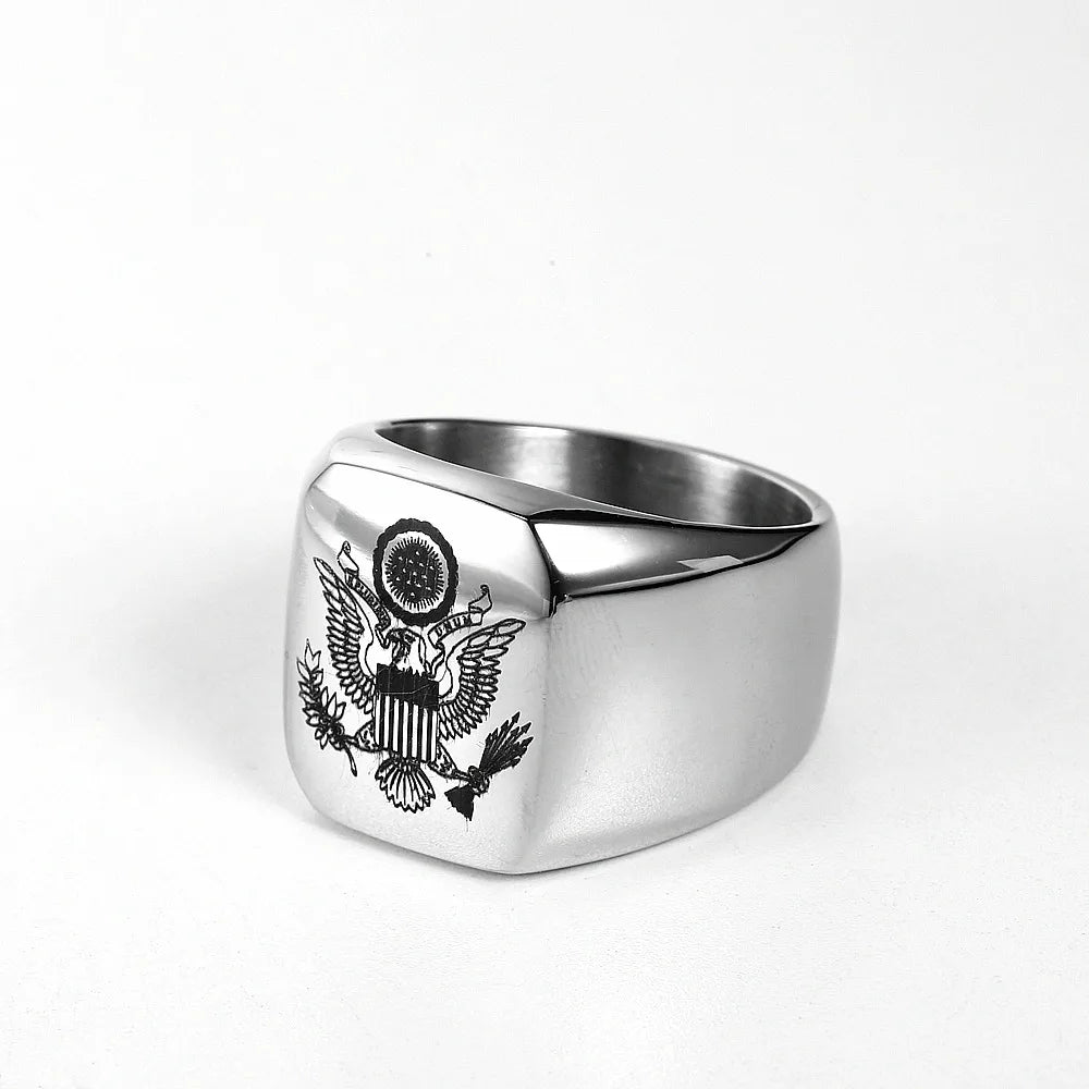 Silver Great Seal of the United States Ring