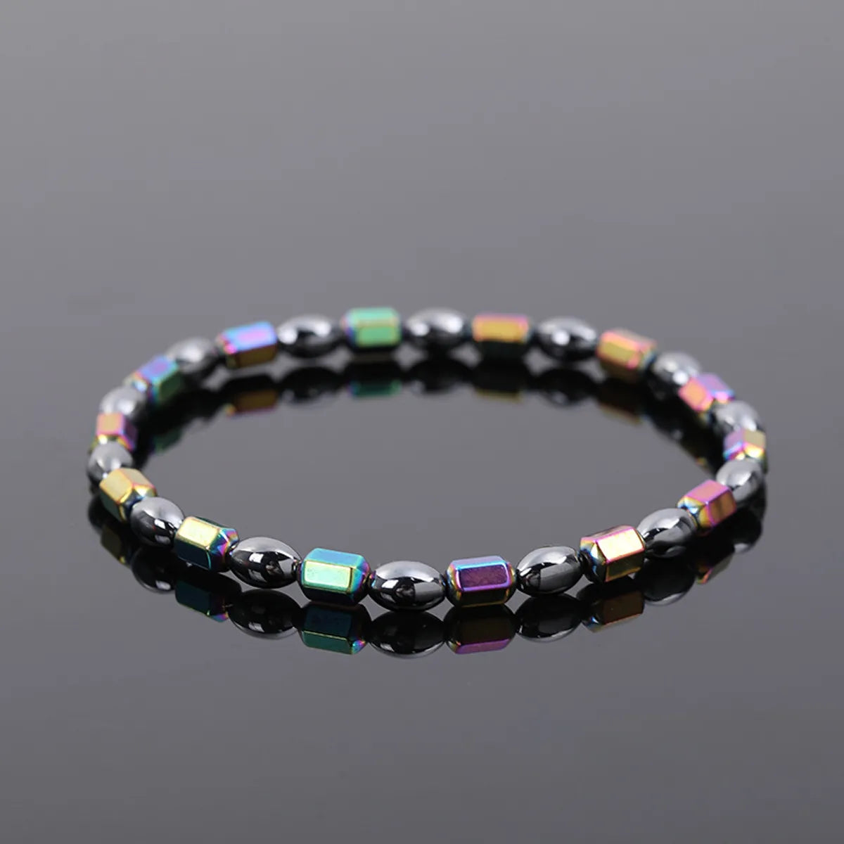 AB Color Hex Tip + Bead Anklet