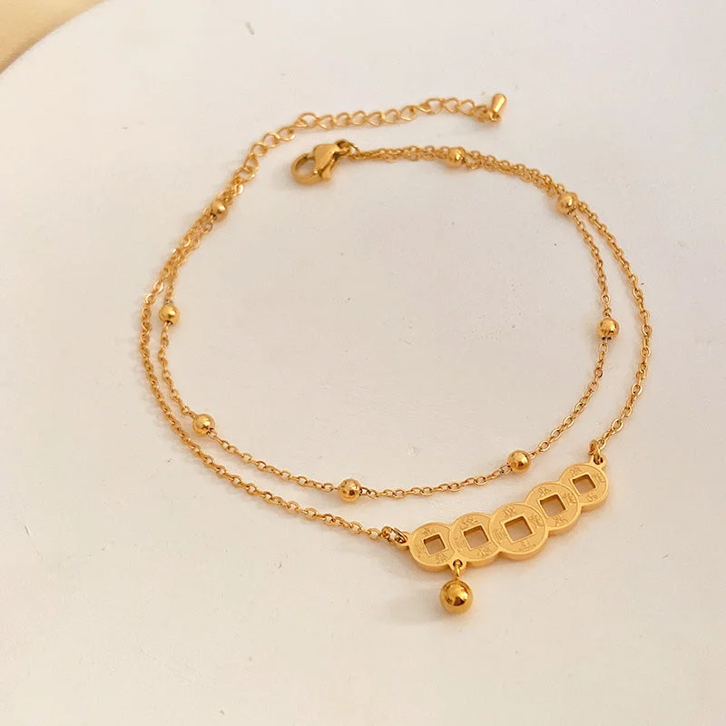 Gold Amass Fortunes Anklet