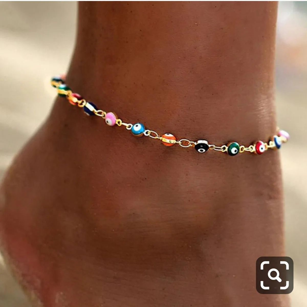 crystal bracelet for women-Ethnic Style Eye Alloy Plating No Inlaid Women's Anklet