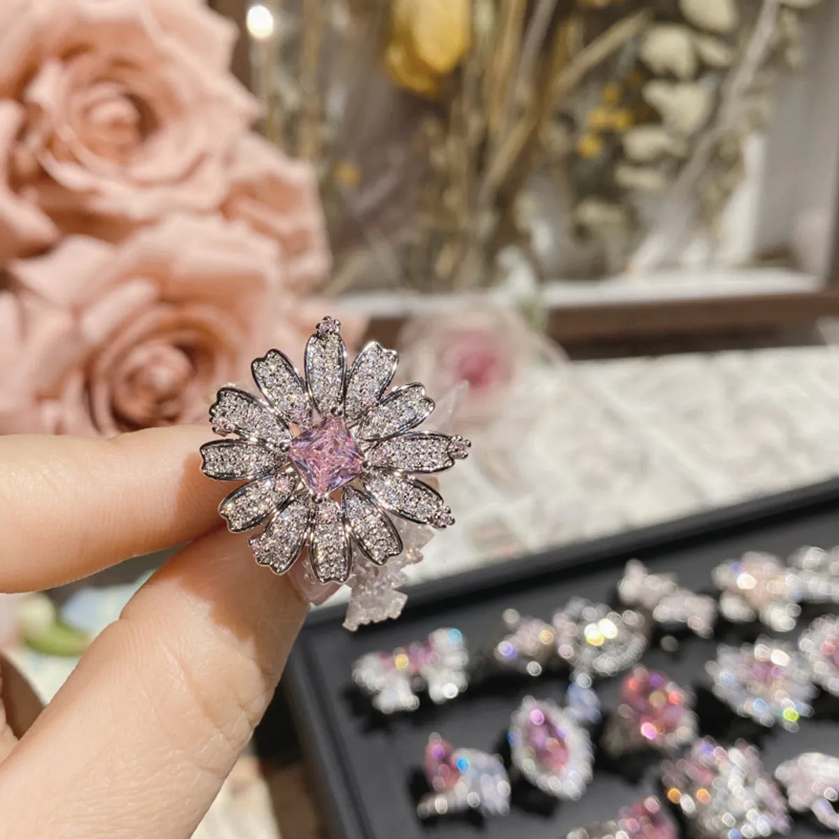 Ring 0615♥Pink diamond