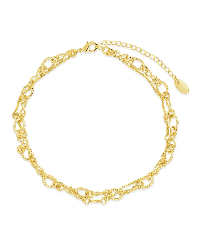 bridal anklet for women-Radella Layered Chain Anklet