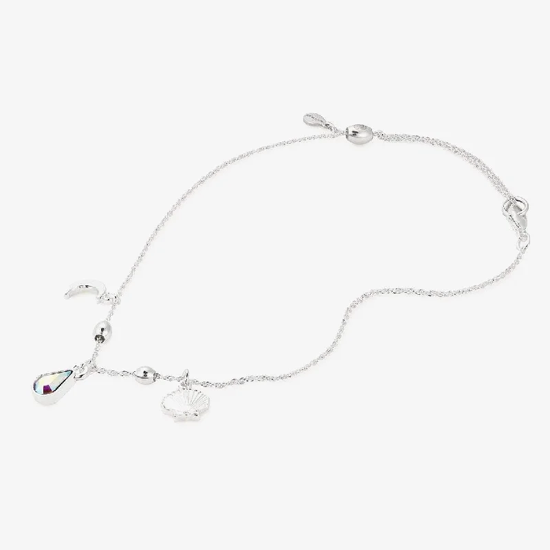 leather charm bracelet for women-Oceanside Beach Anklet