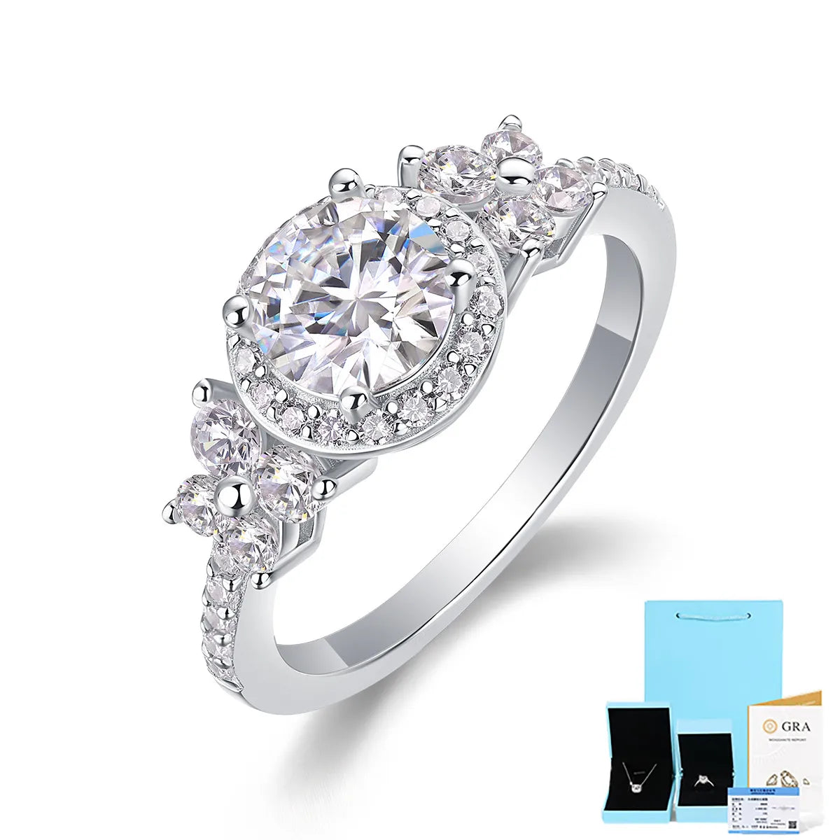 Moissanite 1 Karat (Including Gift Box Certificate)