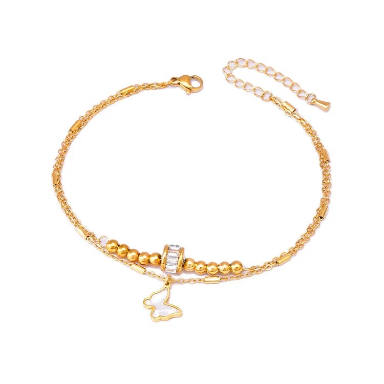 Golden Butterfly Anklet