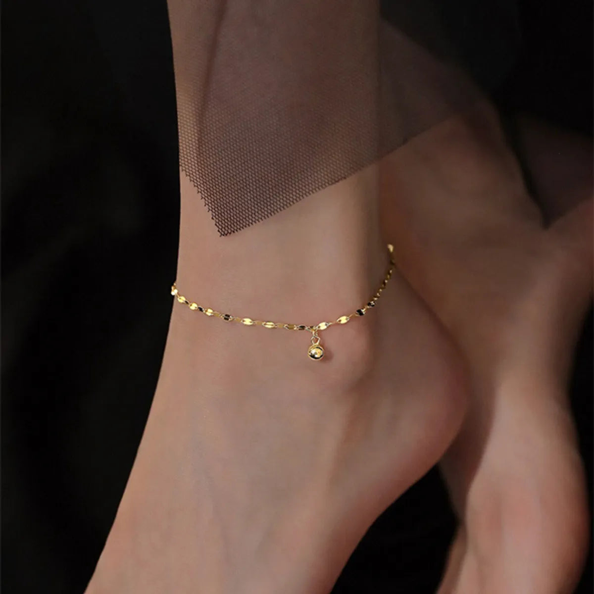 friendship bracelet for women-Vacation Geometric 304 Stainless Steel 18K Gold Plated Women'S Anklet