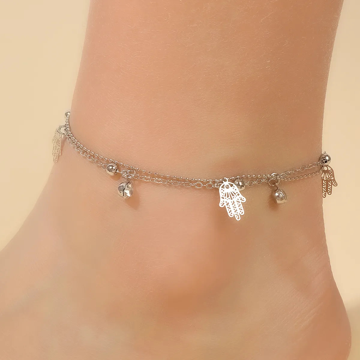 stretch anklet for women-Vacation Palm Stainless Steel Plating Silver Plated Unisex Anklet