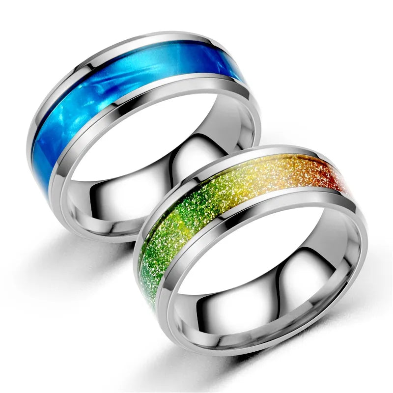 ruby rings for women-Wholesale Fashion Titanium Steel Micro-Inlaid Dripping Oil Couple Ring Nihaojewelry