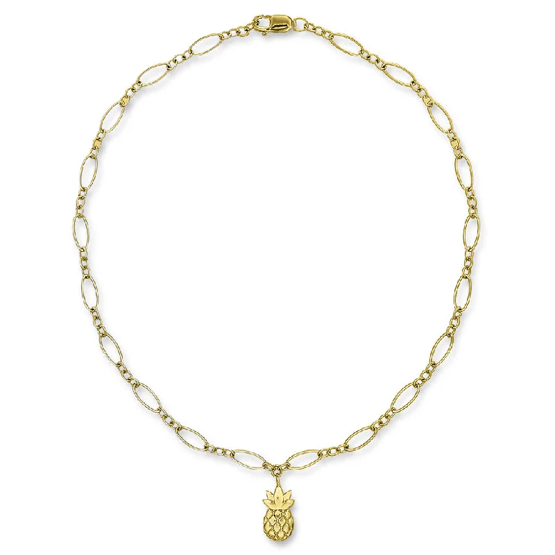 beaded bracelet for women-Pineapple Charm Anklet