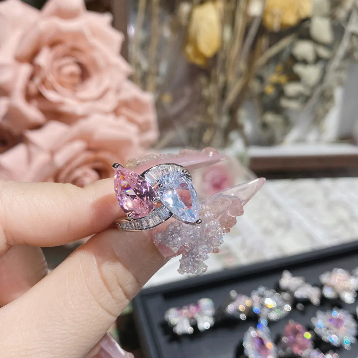 Ring 0164♥Pink diamond