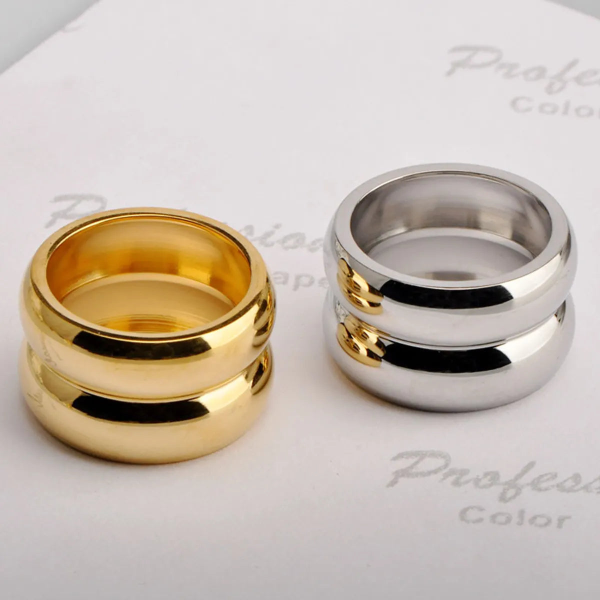 modern engagement rings for women-Wholesale Simple Style Solid Color Titanium Steel Rings