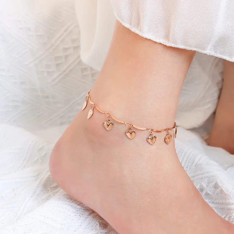 Rose Gold Love Anklet 20 + 5cm