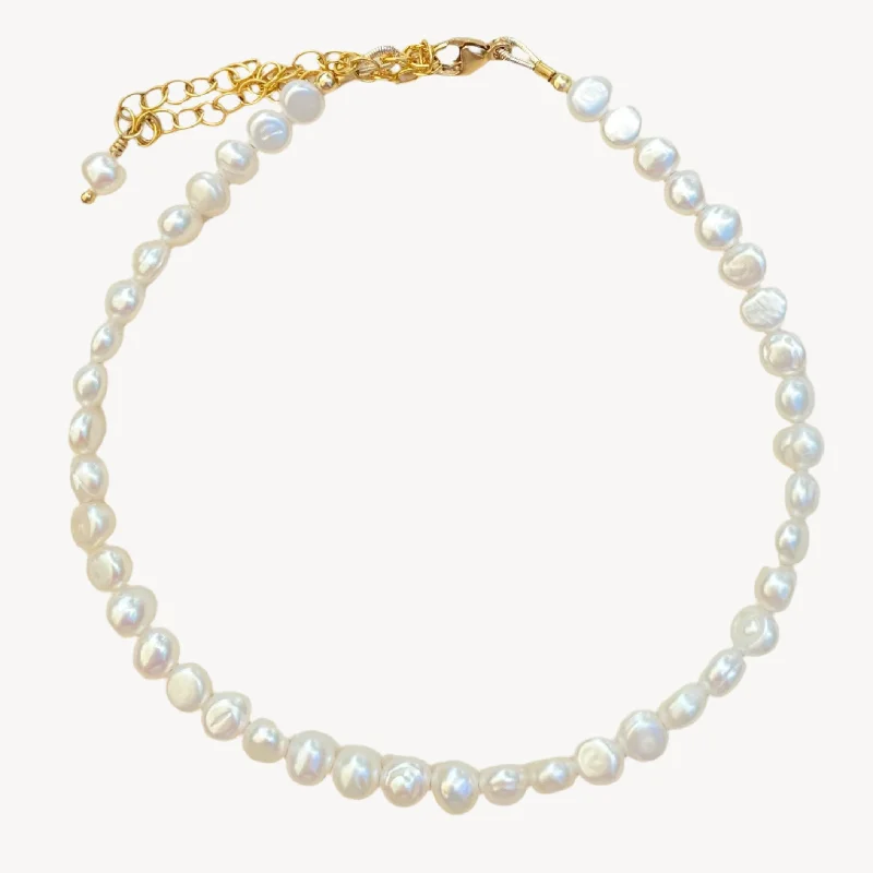 chic bracelet for women-Freshwater Pearl Anklet - Summer Loving