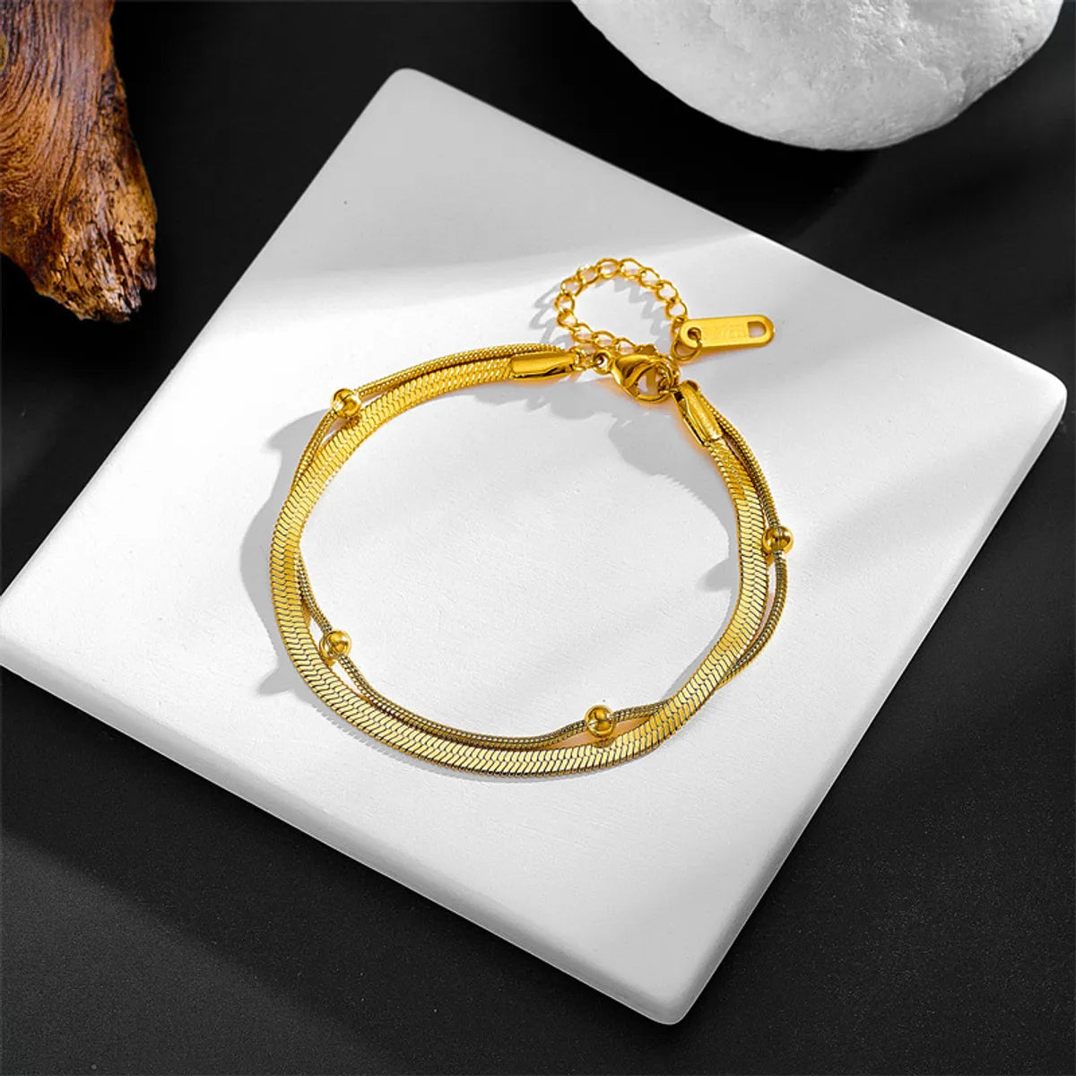 simple bangle bracelet for women-Wholesale Jewelry Simple Style Solid Color Titanium Steel Anklet