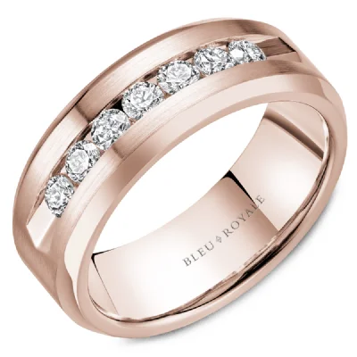 contemporary engagement rings for women-14K Rose Gold 0.70ctw Diamond Band