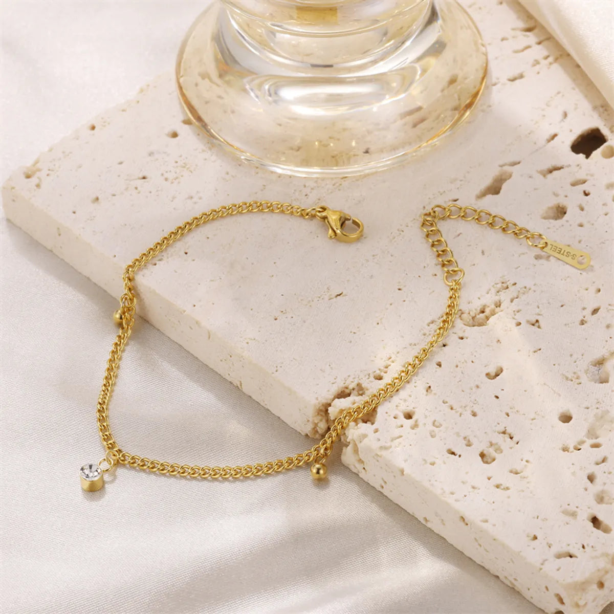 gold bracelet for women-1 Women'S Stainless Steel Gold Anklet