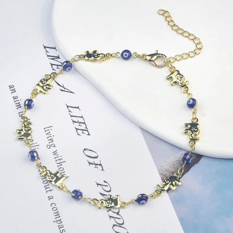 Blue Elephant Anklet