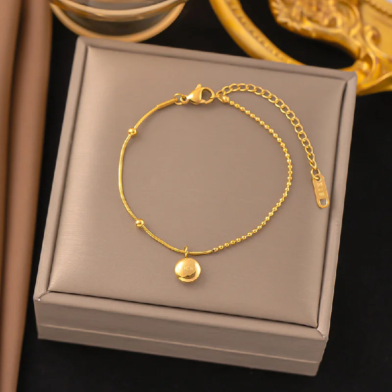 [Sle55] Bean Bracelet Gold