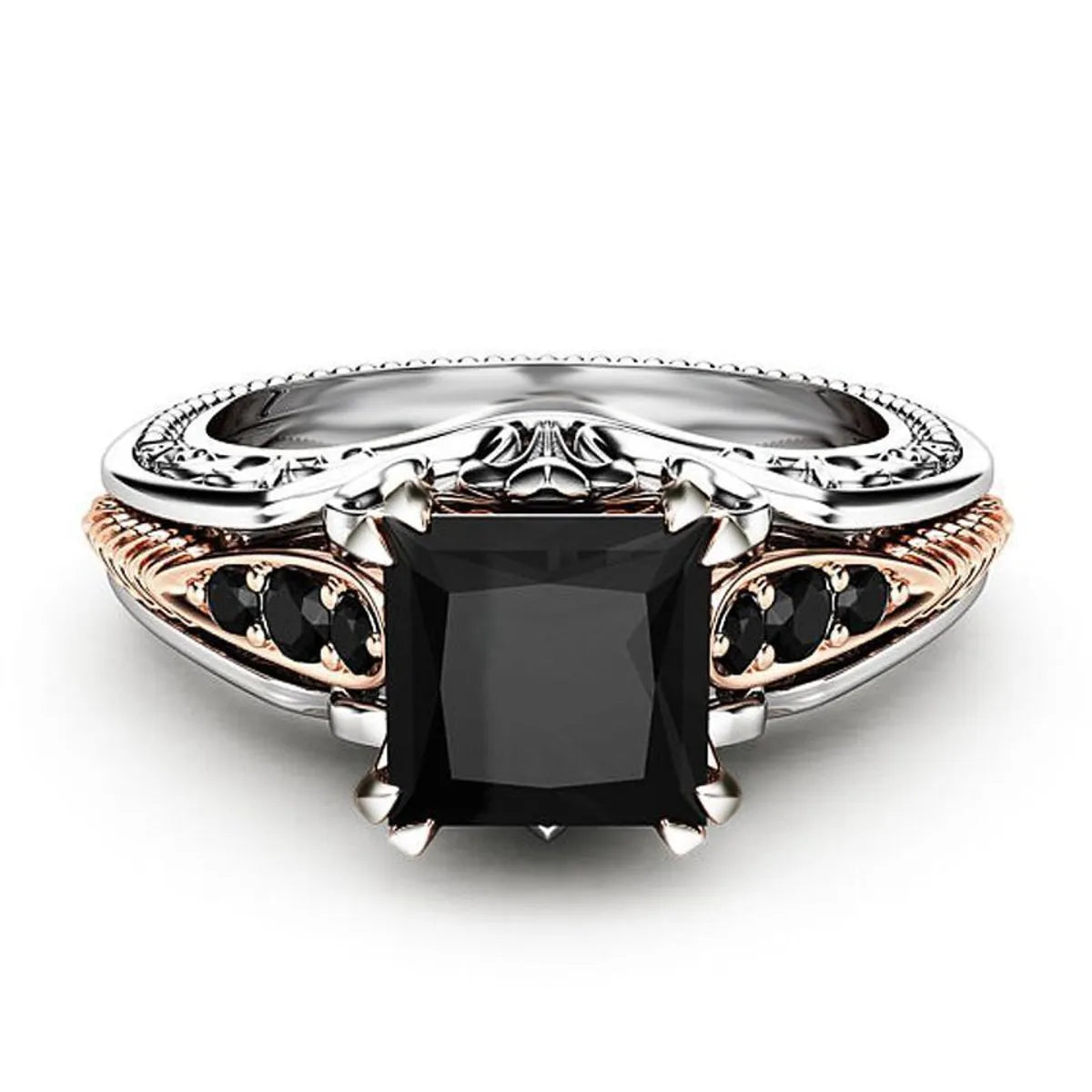 luxury engagement rings for women-Wholesale Simple Style Classic Style Geometric Copper Inlay Zircon Rings