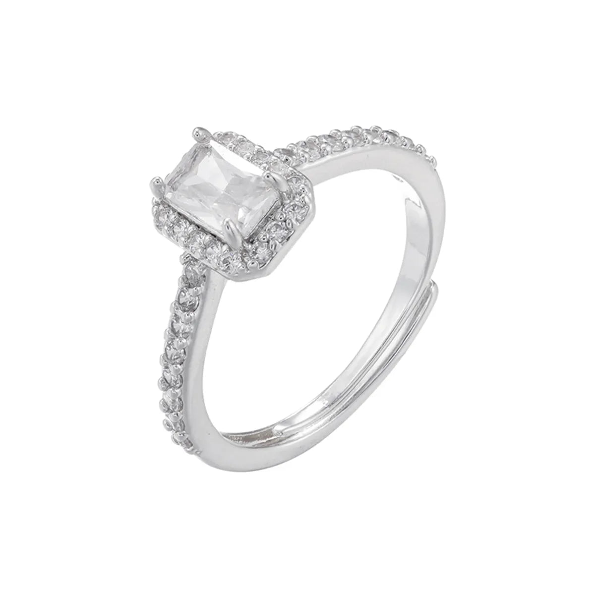 Vj486 White Gold Color White Diamond