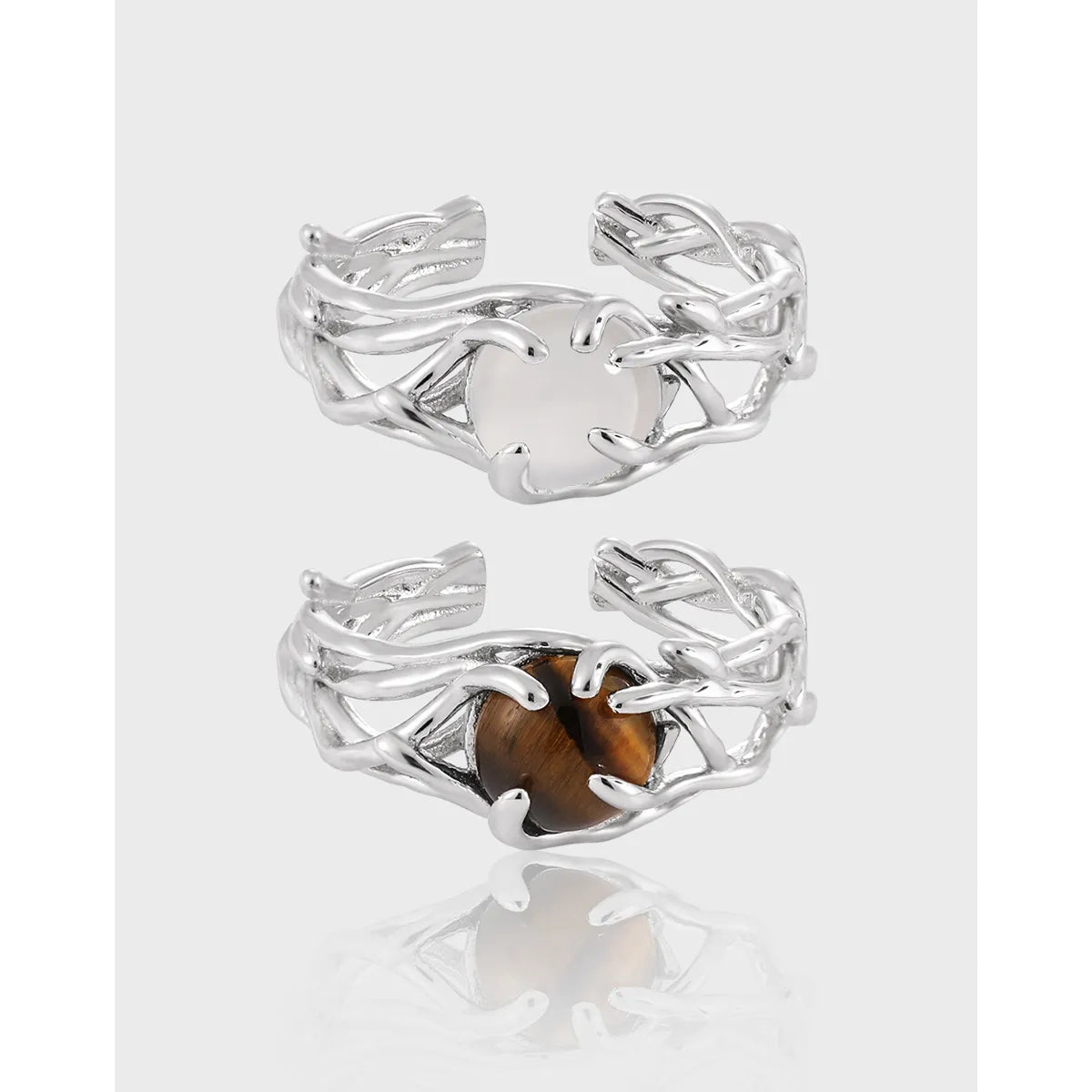 couple rings for women-Sterling Silver Simple Style Classic Style Inlay Solid Color Crystal Rings