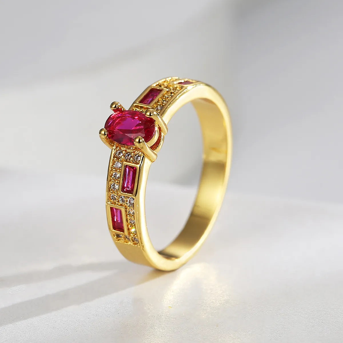 Pink Size Mixed Square Zirconium