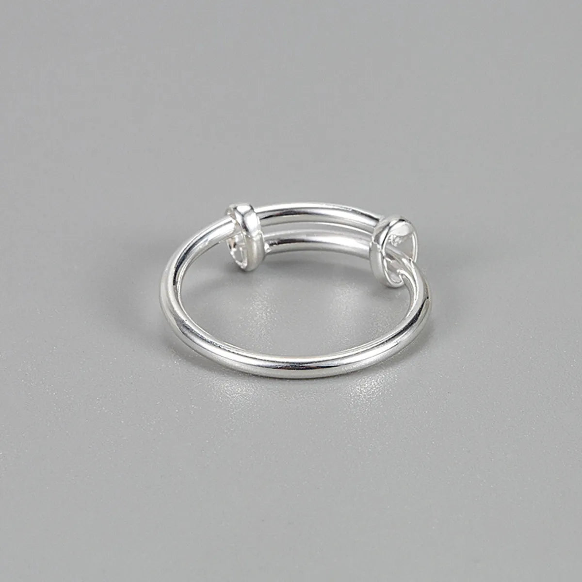 silver engagement rings for women-Ig Style Geometric Sterling Silver Rings