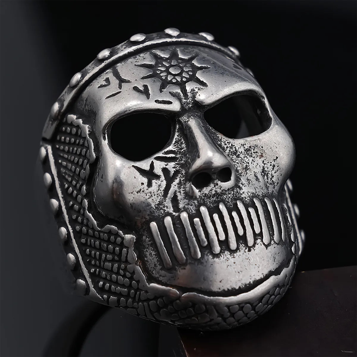 luxury rings for women-Punk Skull 304 Stainless Steel Carving Men'S Rings