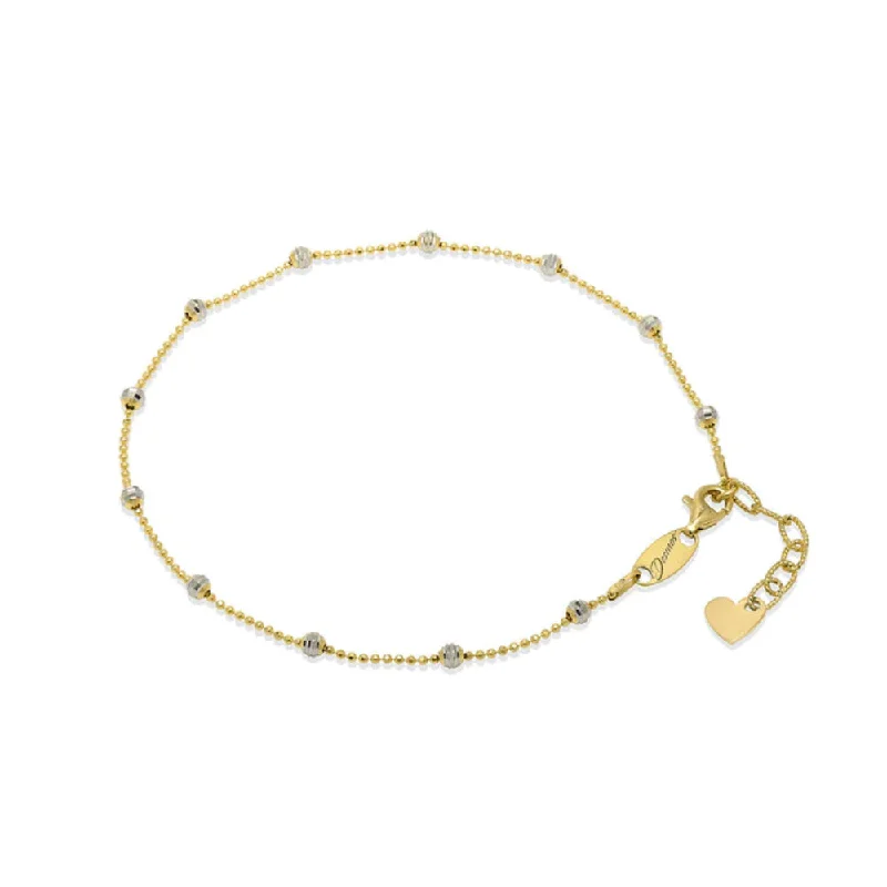 stackable anklets for women-Desmos Two-Tone "Shine" Anklet